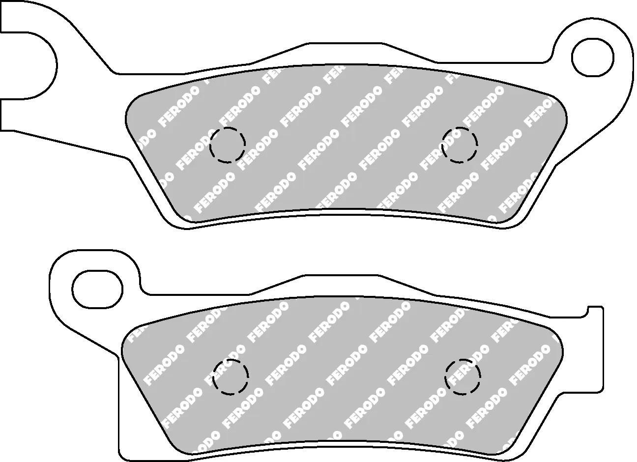 Plăcuță de frână Ferodo Metal friturat Sinter Grip Off Road R90 — vederea 2