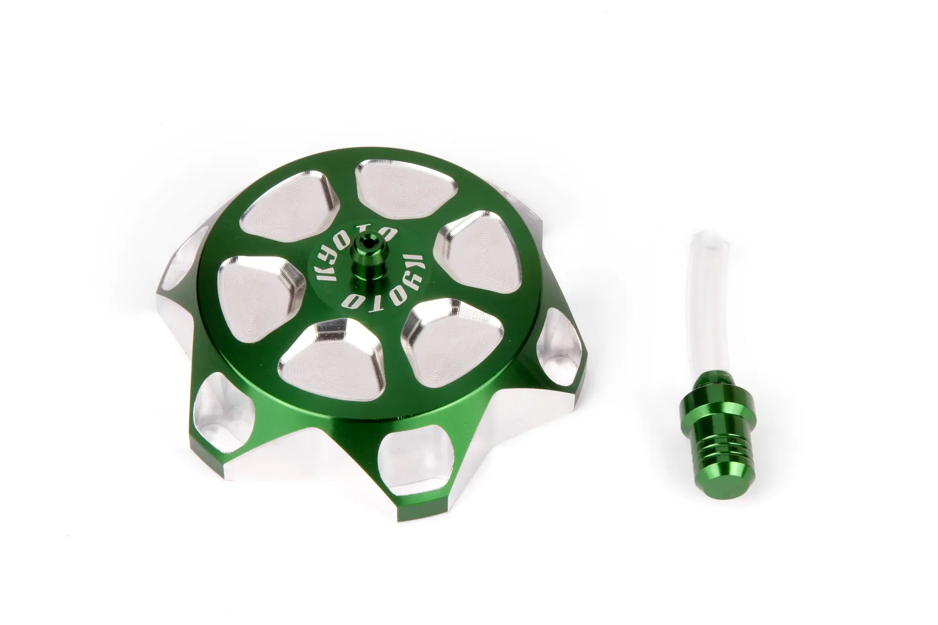 غطاء خزان وقود Kyoto مطلي بالأنودة أخضر Kawasaki KX 65 إلى 500