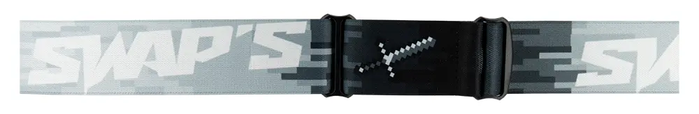 Masque cross Swaps Pixel blanc écran clair — vue 3