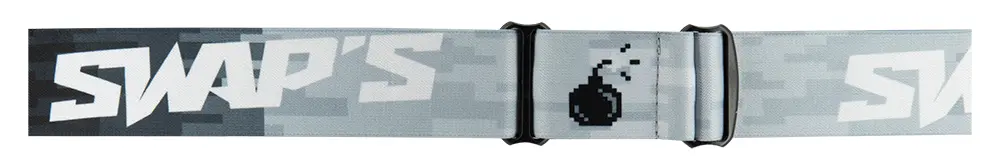 Crossová maska Swaps Pixel černá s čirým štítkem — pohled 2