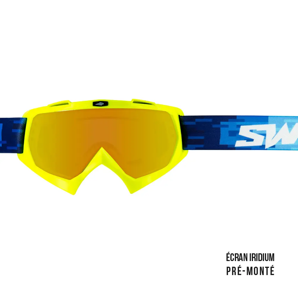 Swaps Pixel Cross-Maske gelb + vormontierter Iridiumgold-Visier