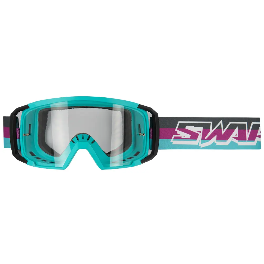 Cross-Maske Scrub V2 schwarz violett blau klare Visiere Swaps