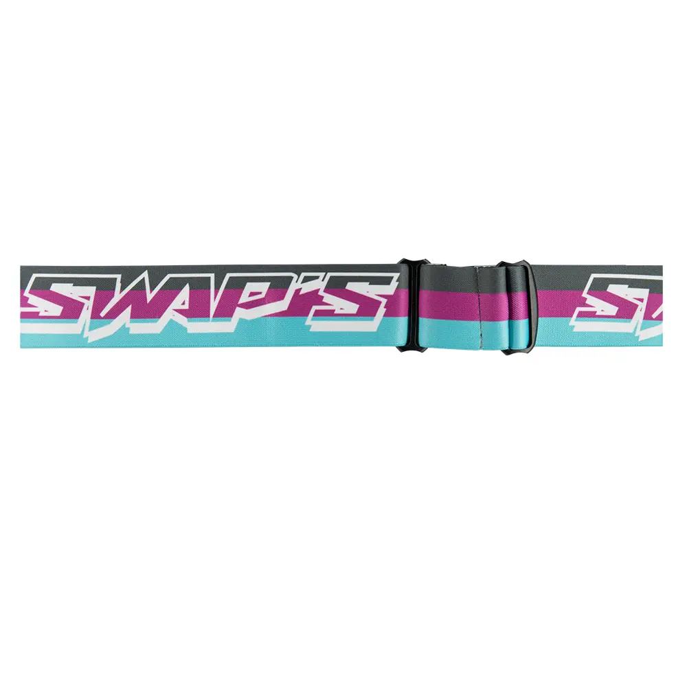 Scrub V2 크로스 마스크 블랙 바이올렛 블루 투명 렌즈 Swaps — 2번째 뷰