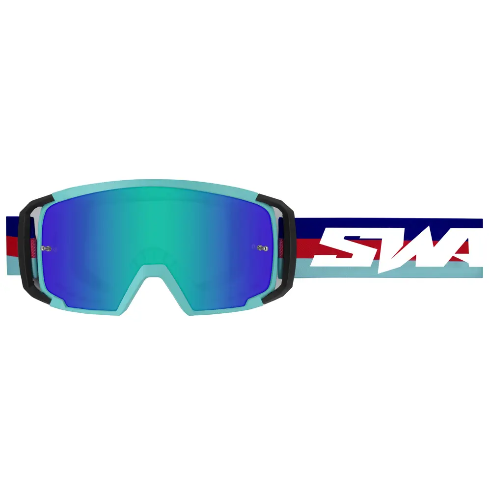 Cross-Maske Swaps Scrub V2 blau/rot/türkis Iridium-Blau-Scheibe