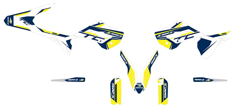 Diamond Light Husqvarna TC85 블루 Swaps 디자인 키트