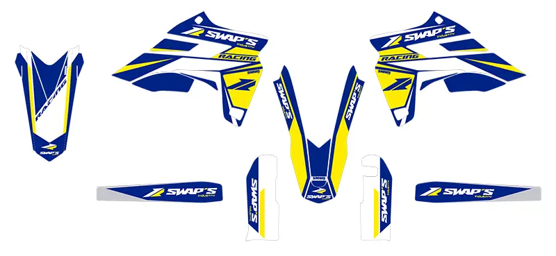 Dekorsatz Diamond Light Sherco SE Blau Swaps