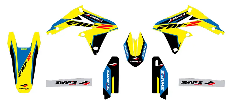 Diamond Light Suzuki RM-Z 250 Gele stickerset