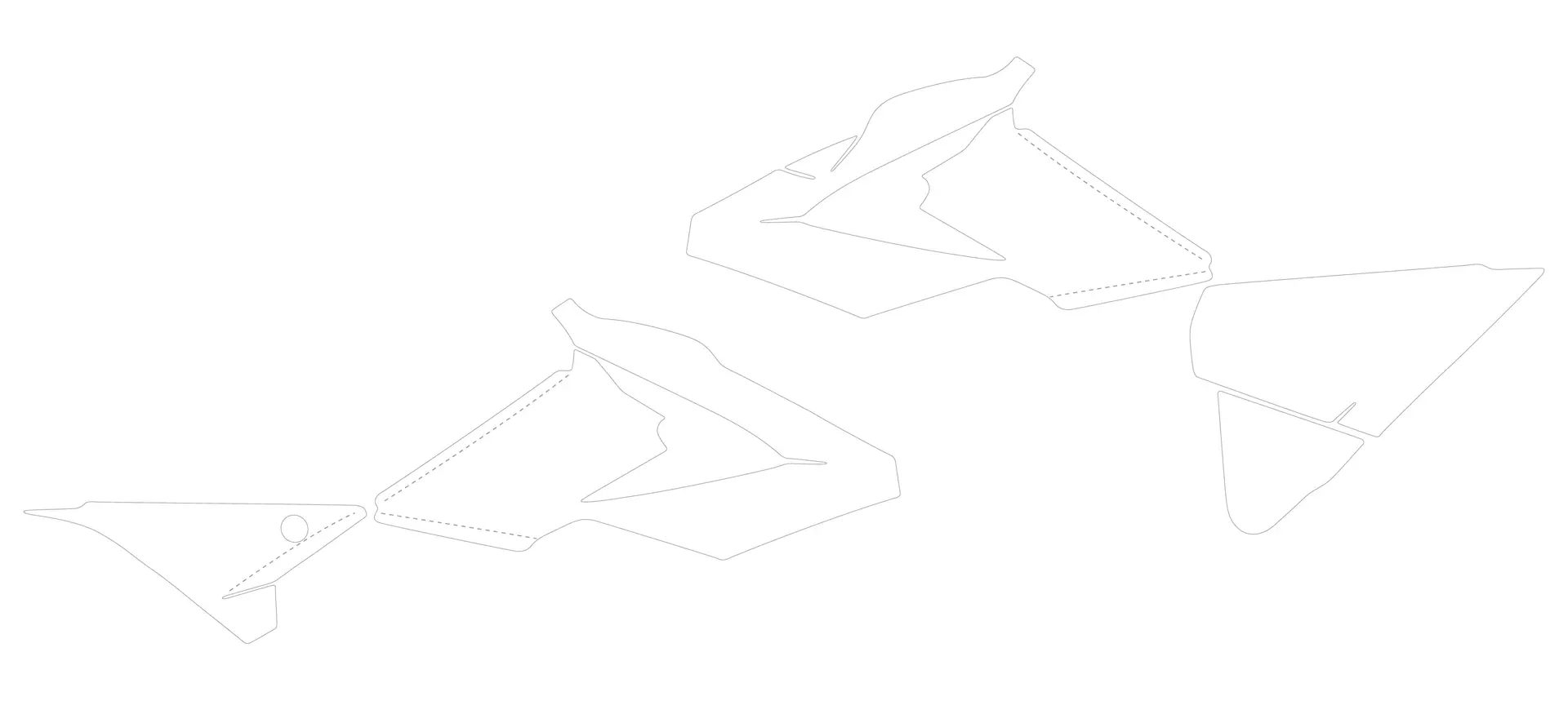 Transparenter Schutzfolien-Satz für Kunststoffteile Beta RR Swaps