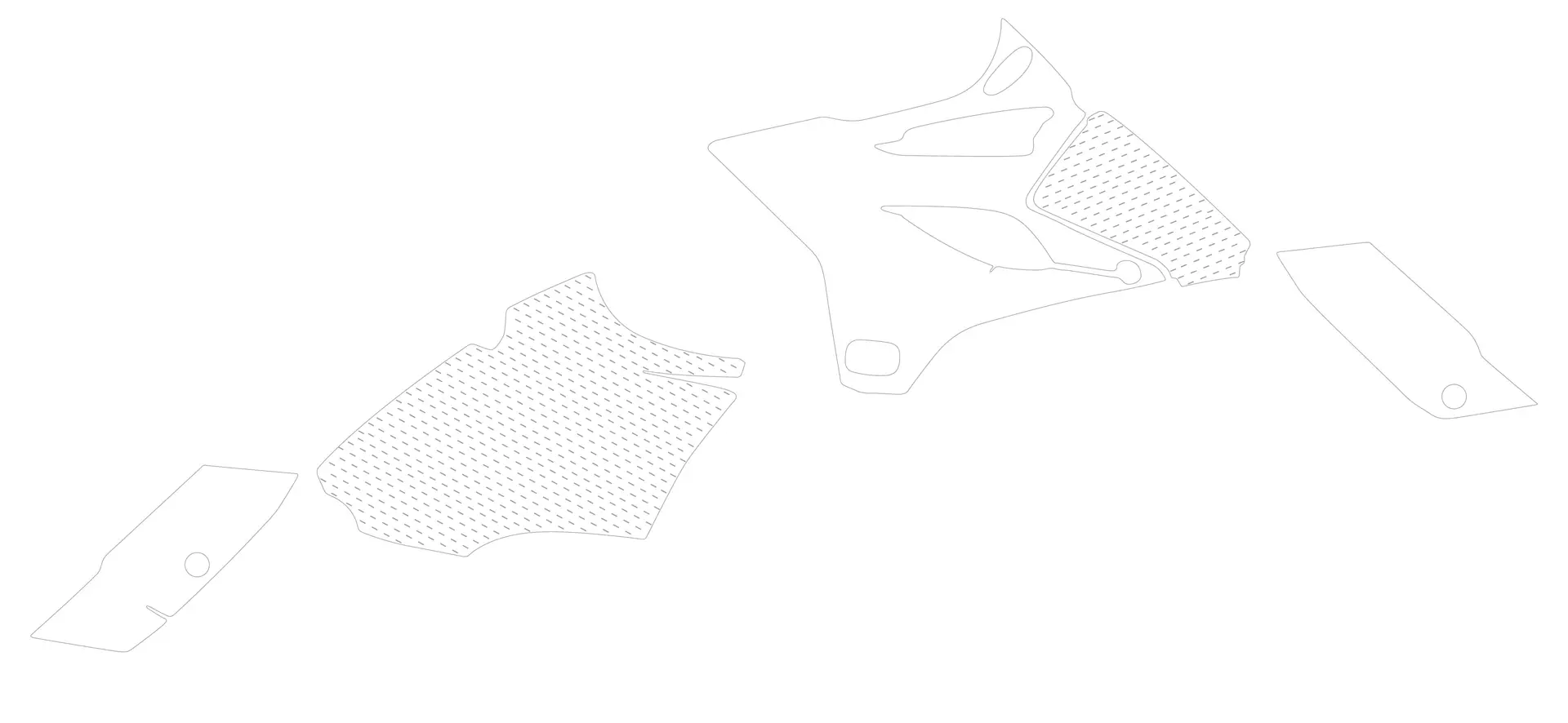 Kit de protection transparent pour plastiques Swaps Yamaha YZ85