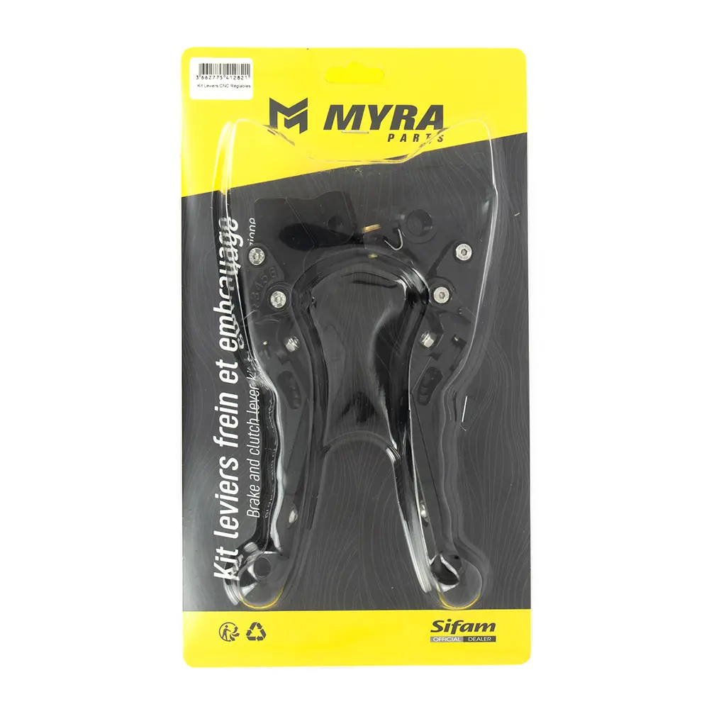 Myra トリプル用 ブラックアノダイズ加工 ブレーキ＆クラッチレバーキット — 第2ビュー