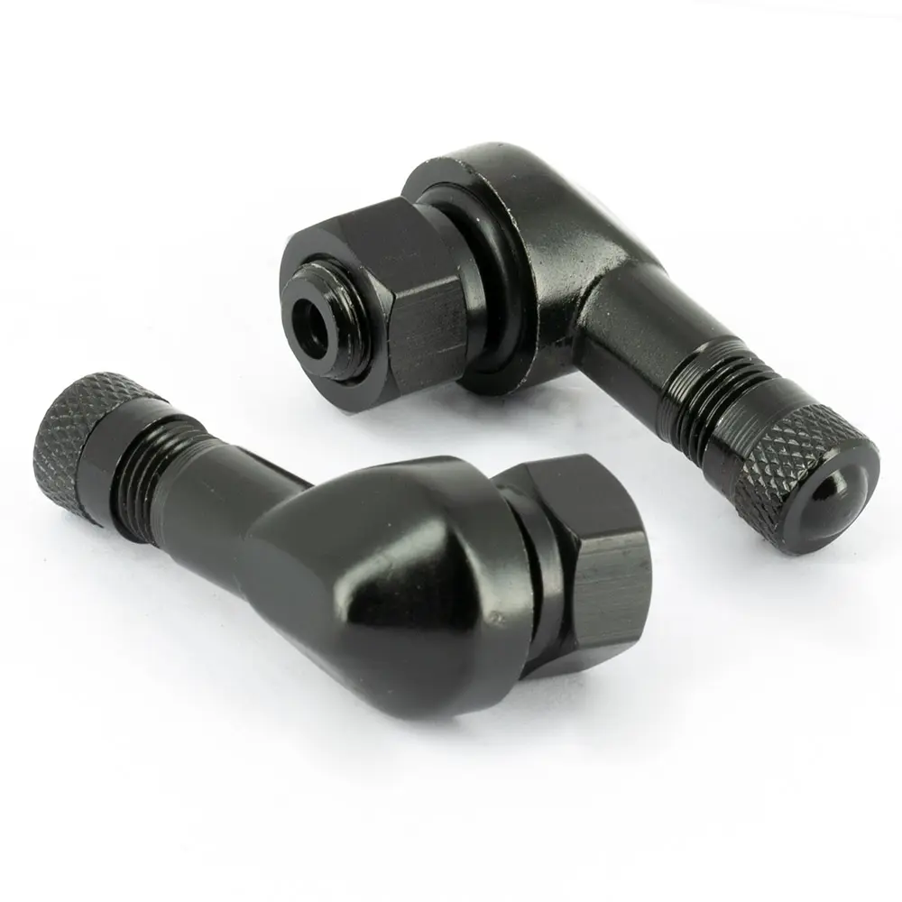 Aluminium-Ventil für Rad abgewinkelt schwarz 8,5 mm Kyoto
