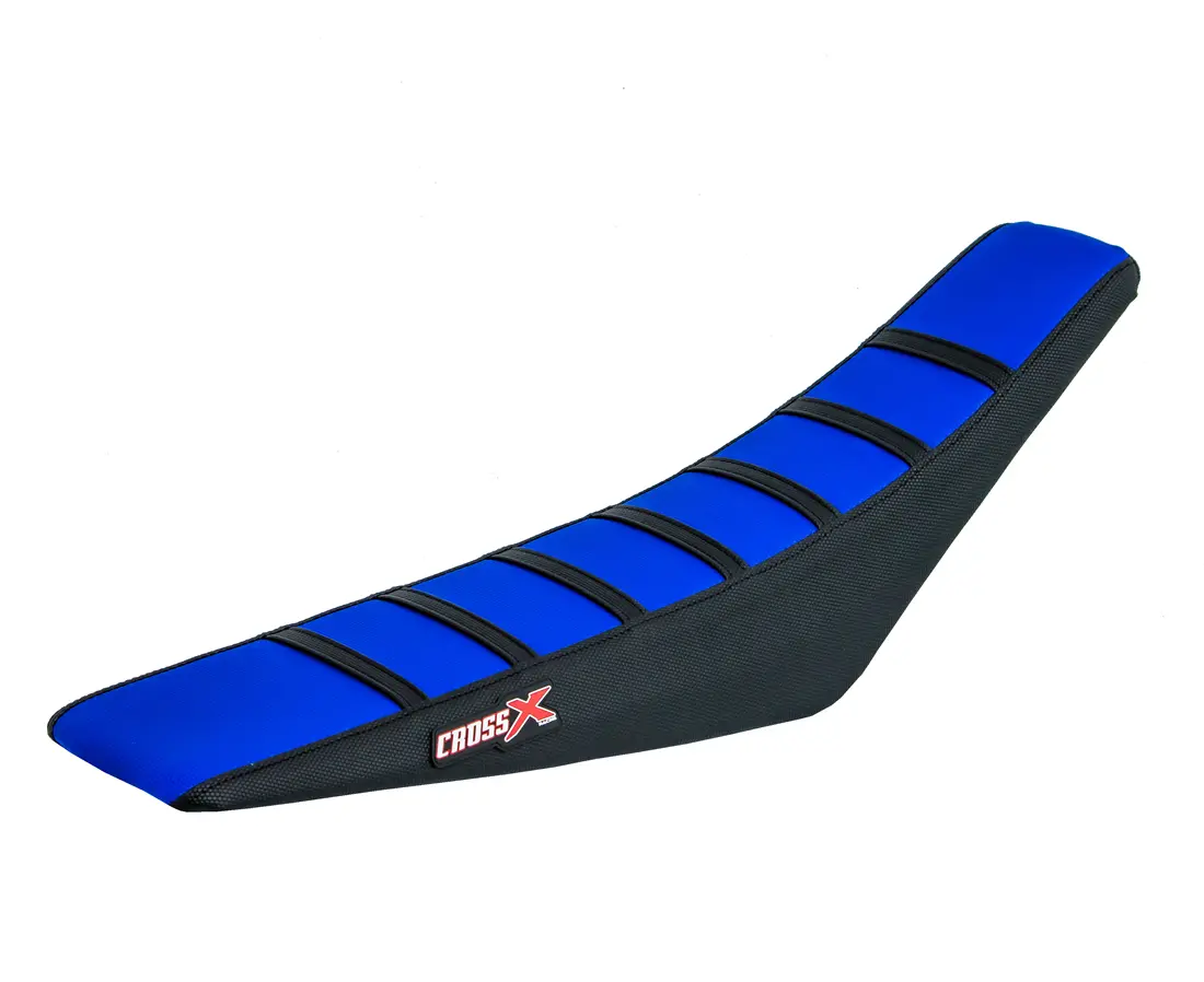 Sitzbezug CrossX Sherco SE-R SEF-R blau oben schwarz Seiten schwarze Streifen