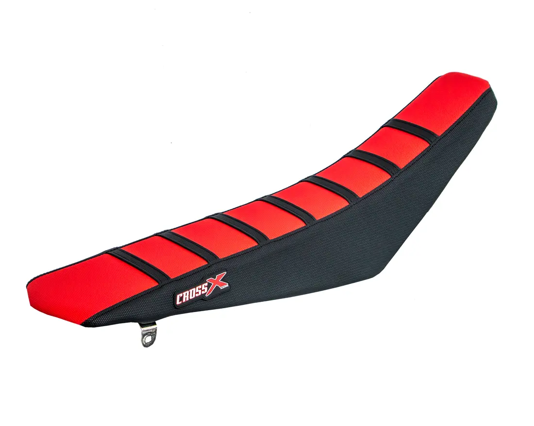 CrossX 혼다 CRF 250-450 09-12 시트 커버 레드 탑 블랙 사이드 블랙 스트라이프