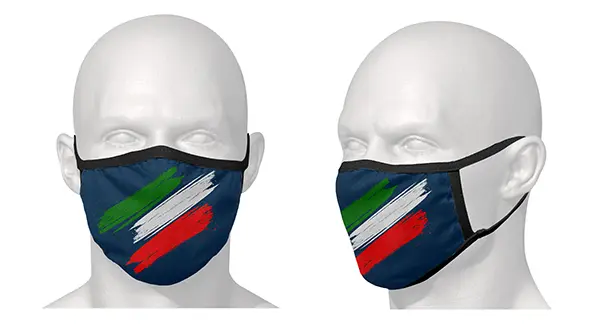 Masque de protection S-Line motif drapeau italien