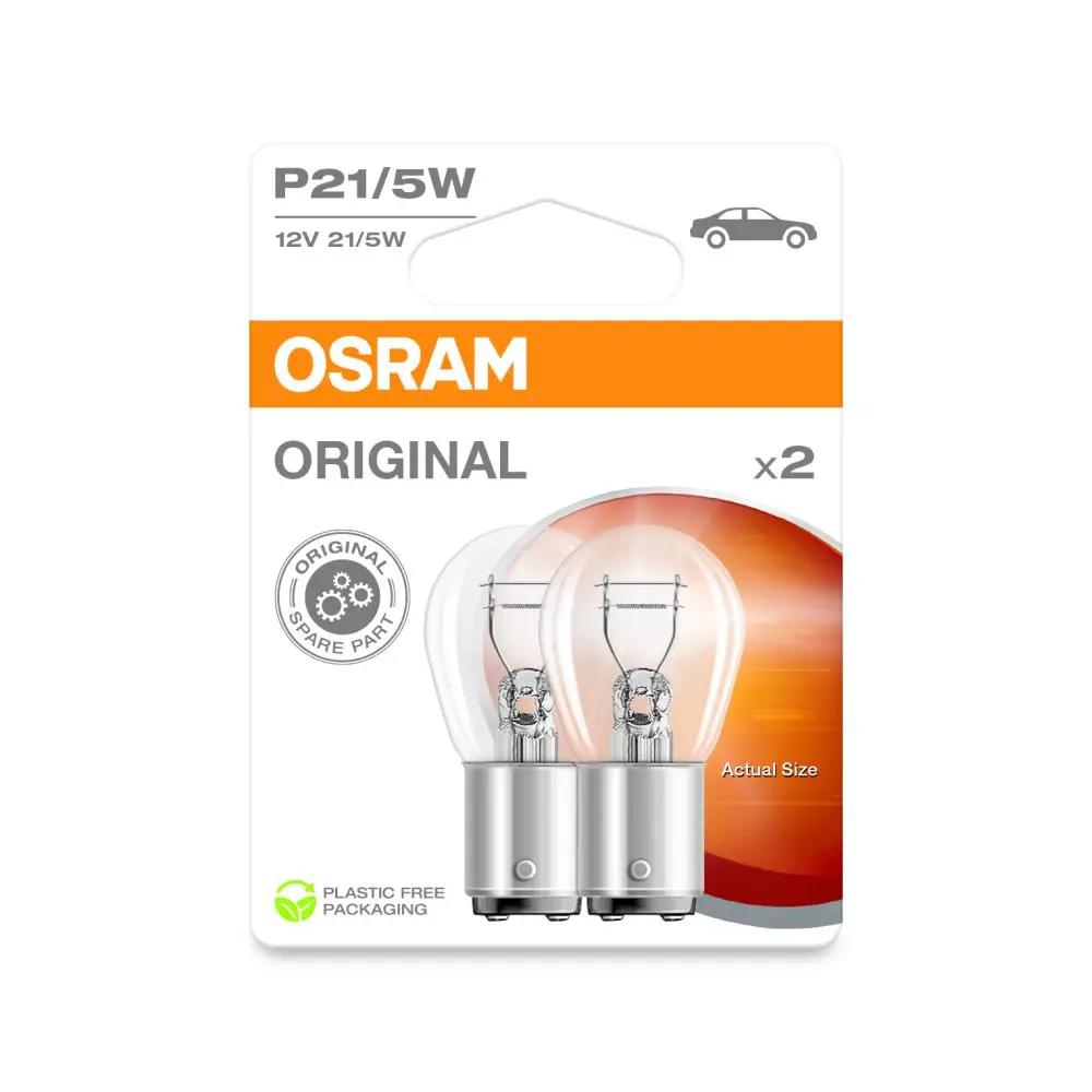 Bremsleuchte 2-polig Osram 12V 21/5W Bay15d - Blister 2 Stück