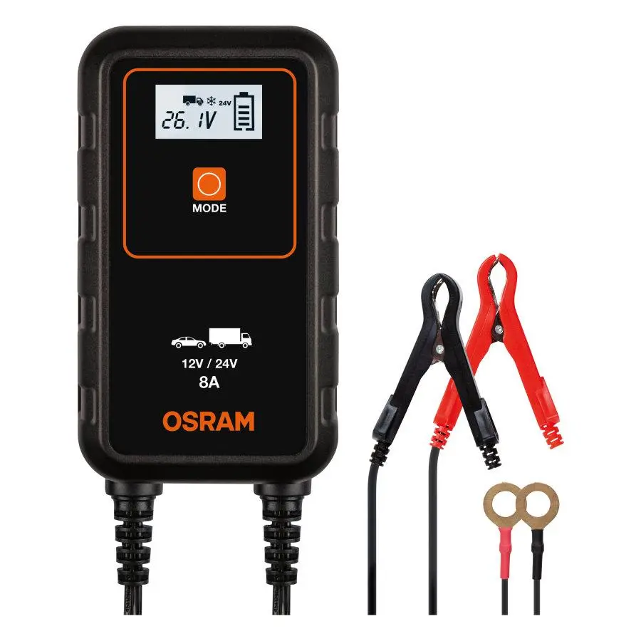 آسرام 12V/24V 8A آٹو/ٹرک بیٹری چارجر