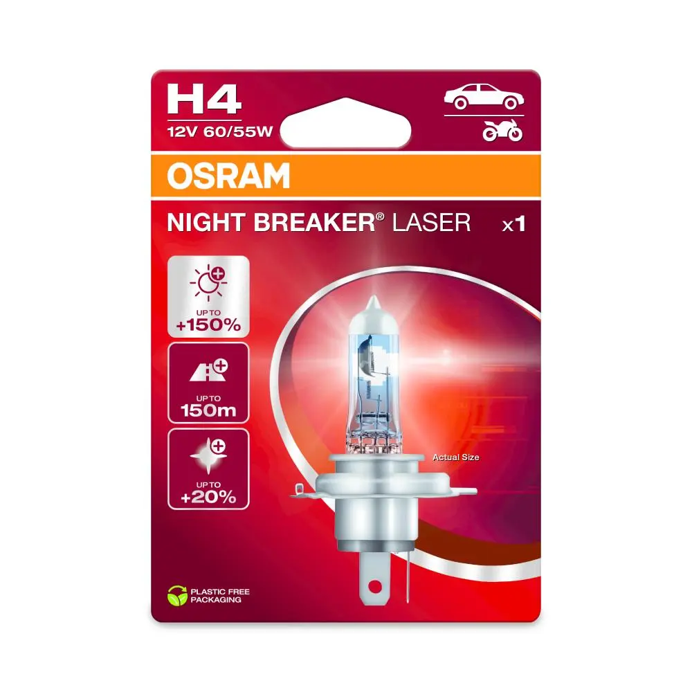 Birne H4 Night Breaker Laser Osram 12V 60/55W