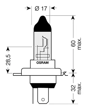 Osram Night Breaker Silver H4 - Blister 1 Glühlampe