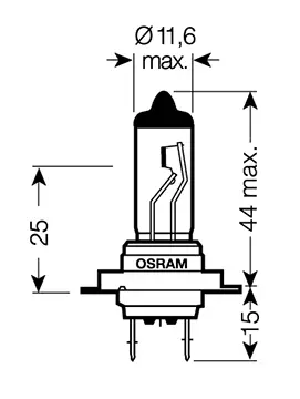 Osram Original H7 Lampe 12V 55W Px26d