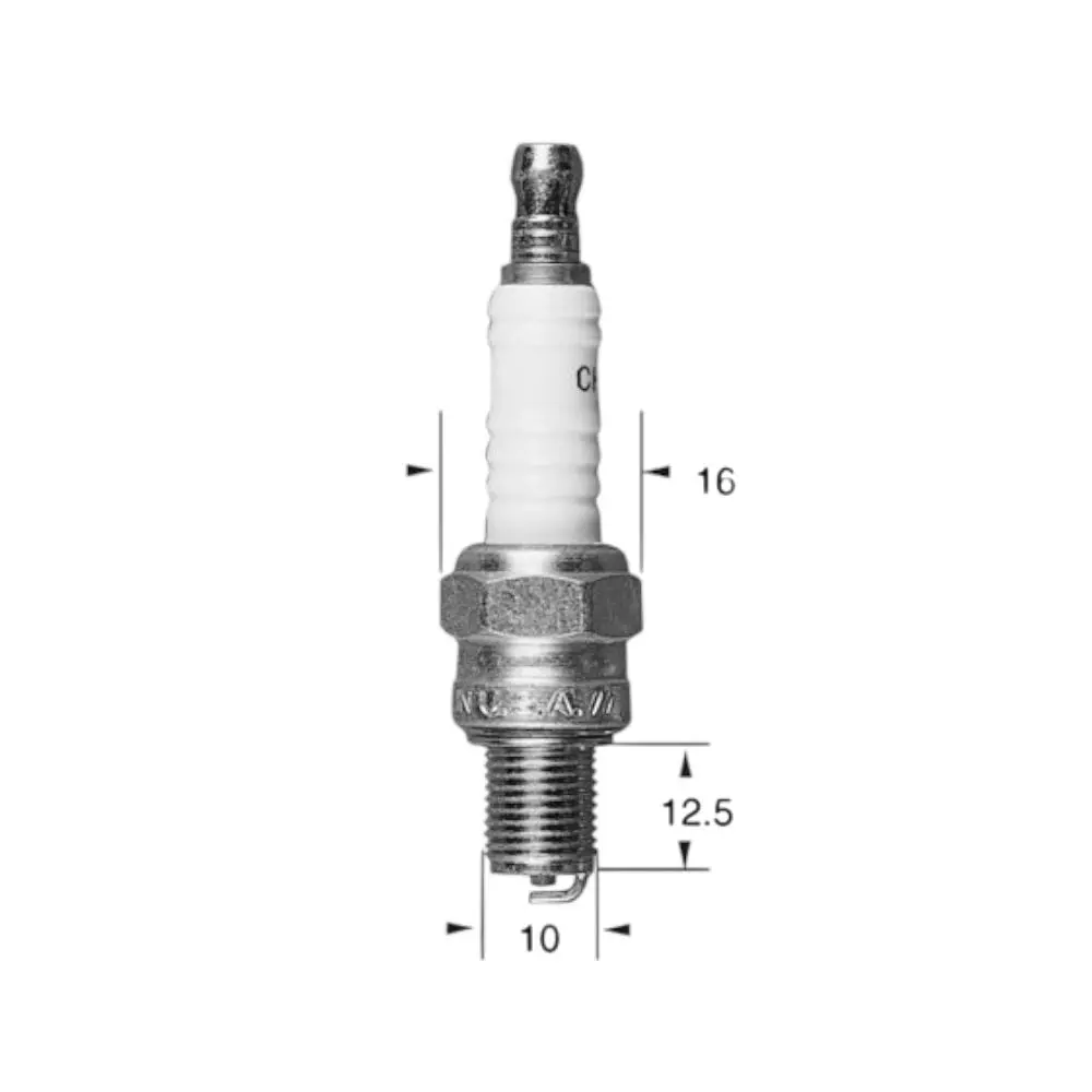 Μπουζί P-RZ9HC Ø10mm Βάση: 12.5mm Ισοδυναμία CR6HSA