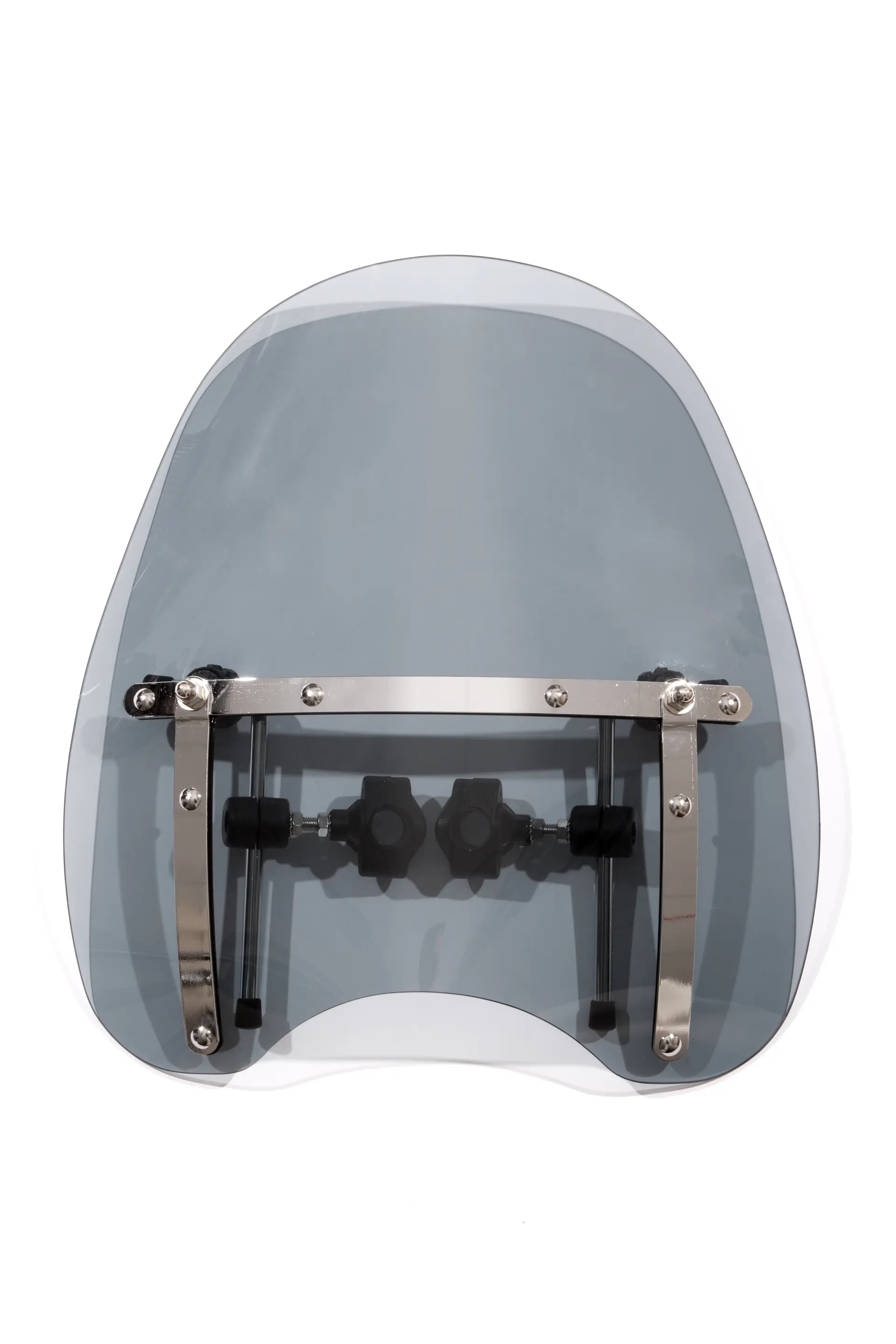 Parabrezza Moto Custom Trasparente Universale Altezza 410mm Larghezza 430mm