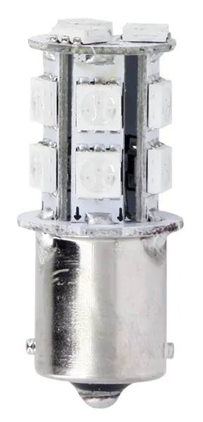 Lyspærer for lykt 13 LEDs 12V 3.3W oransje BA15S Sifam - Blister med 2