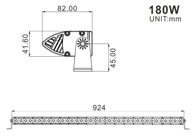 Farol LED Sifam 36 polegadas (924 mm) linha simples — vista 4