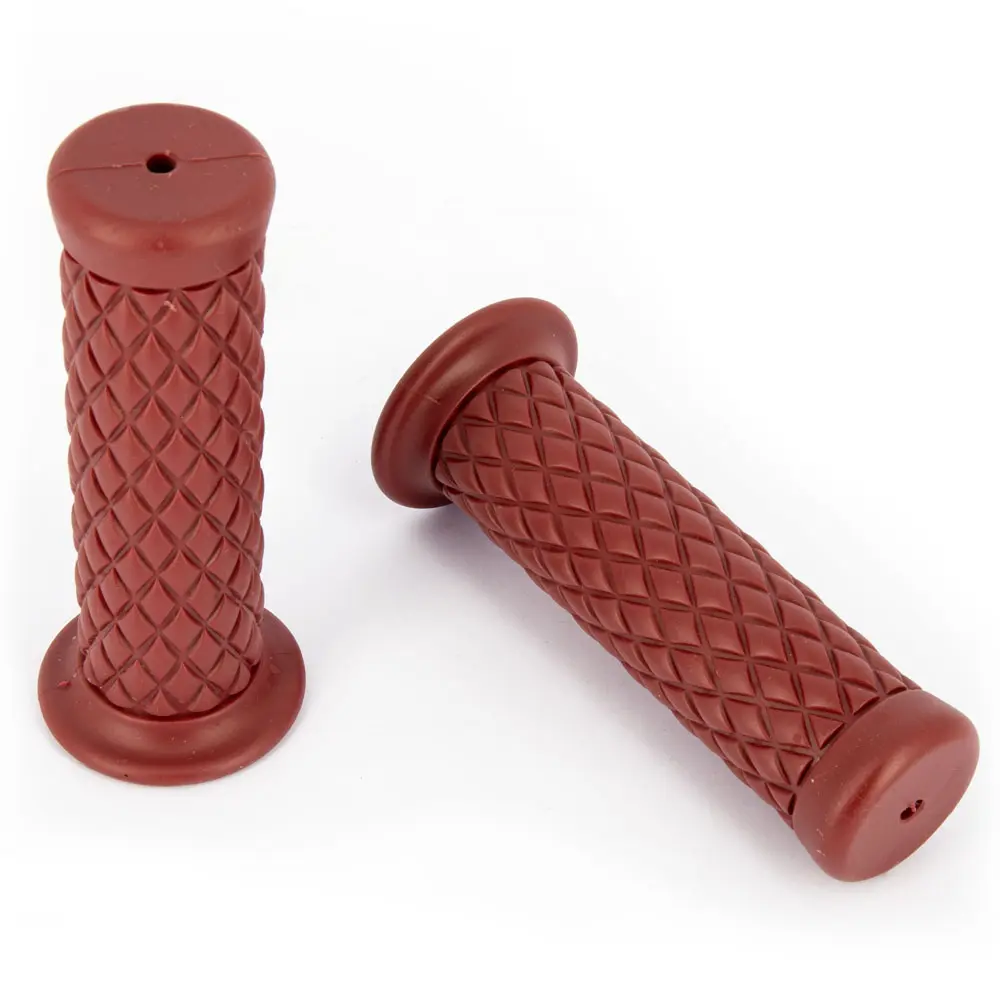 Myra Motorrad-Lenkergriffe Rot Diamond Vintage Grip