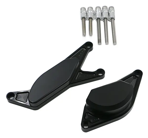 Kit Protection de Carters CNC Anodisés Noir Sifam GSX-S 1000 2015-2016 Gauche et Droit