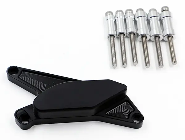 Kit Protection de Carters Gauche CNC Anodisés Noir Hayabusa Sifam