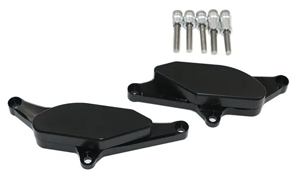 Kit Protection de Carters CNC Anodisés Noir Sifam VMAX 1700 2009-2013 Gauche et Droit