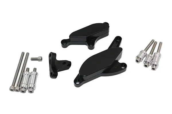 Kit Protection de Carters CNC Anodisés Noir Sifam ZX-10R 2008-2010 Gauche et Droit