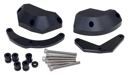 Kit Protection de Carters CNC Anodisés Noir Sifam ZX-10R 2011-2015 Gauche et Droit