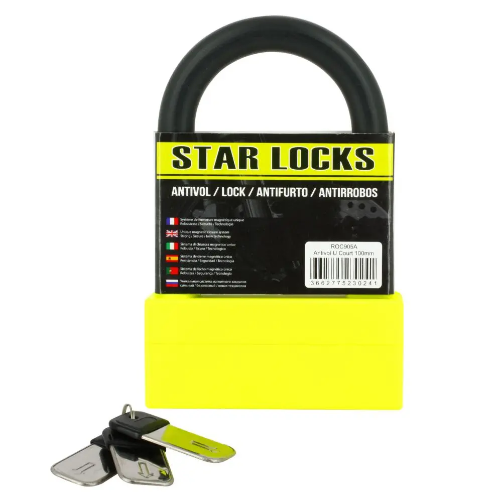 Star Locks 마그네틱 키 쇼트 U자형 자물쇠