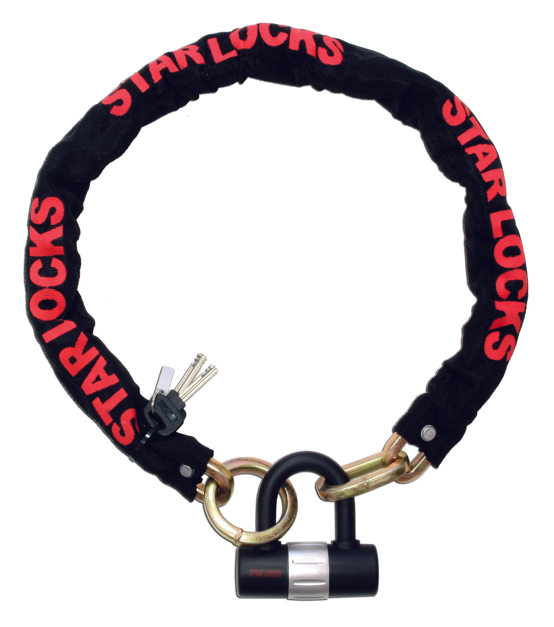 Diebstahlsicherung Kette + Vorhängeschloss Star Locks Ø10mm x 1m