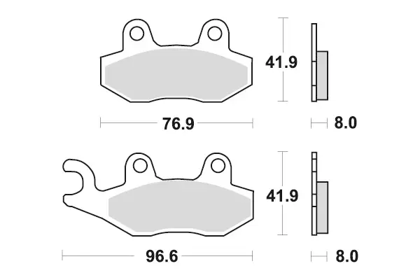 Bremsbeläge vorne Perftec R90 Metall-Sinter