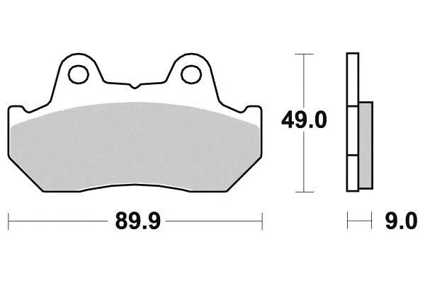 Brzdová destička polokovová Perftec R90