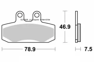 Bremsbelag vorne Perftec Sifam gesintertes Metall Hochleistung Norm KBA/ABE