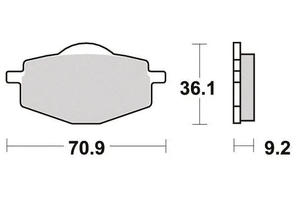 وسادة فرامل شبه معدنية Perftec R90