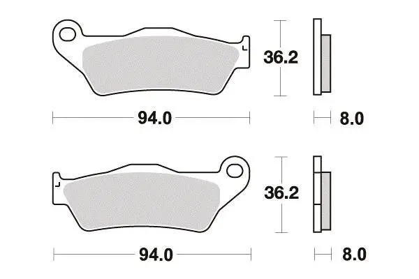 Bremsbeläge Semi-Metall R90 Perftec