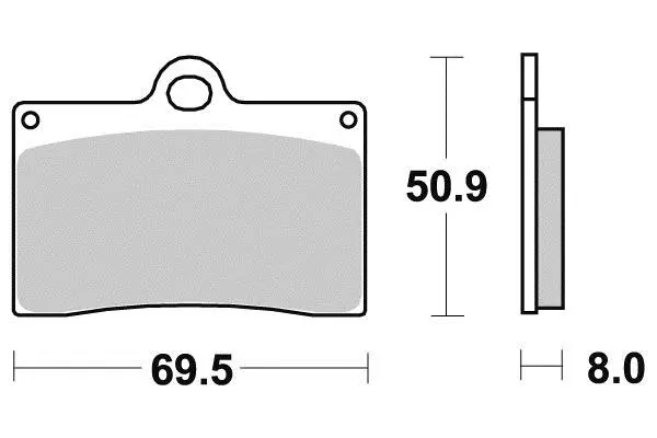 Plaquette de frein Perftec Sifam métal fritté haute performance norme KBA/ABE