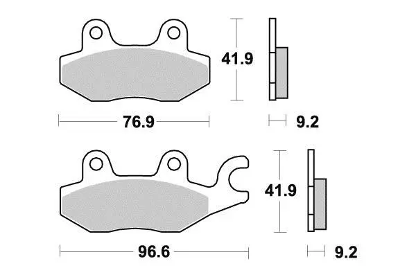Brzdové doštičky Perftec spekaný kov R90