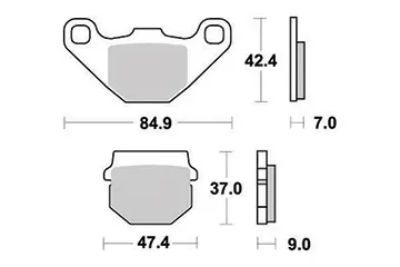 Bremsbelag semi-metallisch Perftec R90