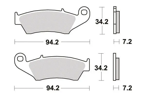 Perftec R90 Halbmetall-Bremsbelag vorne