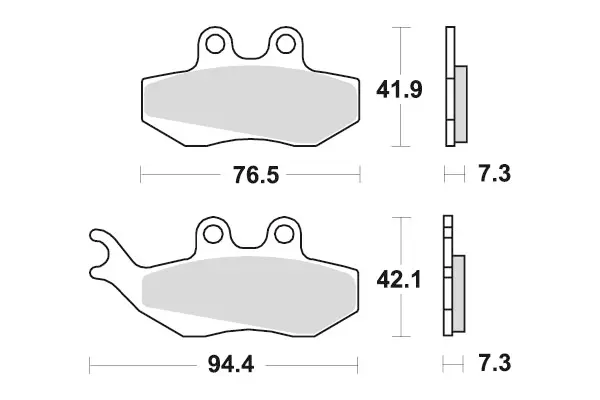 Bremsbeläge semi-metallisch Perftec R90