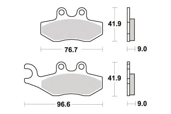 Semi-metalliske bremseklodser Perftec R90