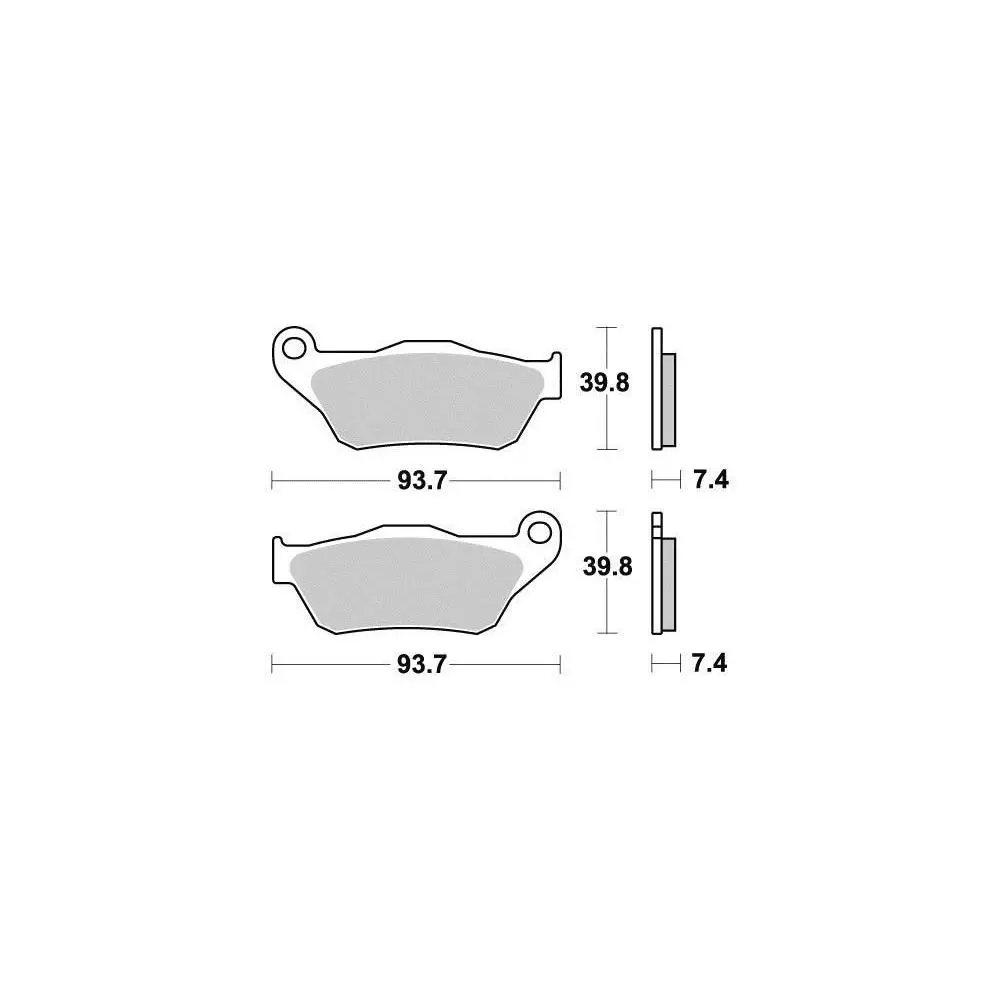 세미 메탈 브레이크 패드 R90 Perftec