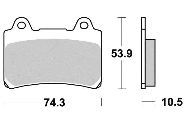 Bremsbelag Semi-Metall R90 Perftec
