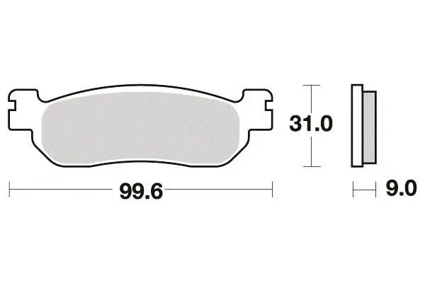 Vorderer Bremsbelag halbmetallisch R90 Perftec