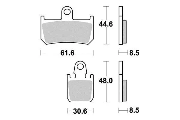 Perftec R90 세미 메탈 브레이크 패드